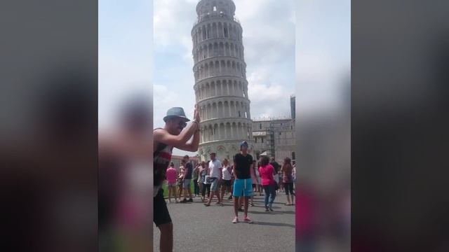 Torre Di Pisa, Leaning tower of Pisa funny смотреть онлайн