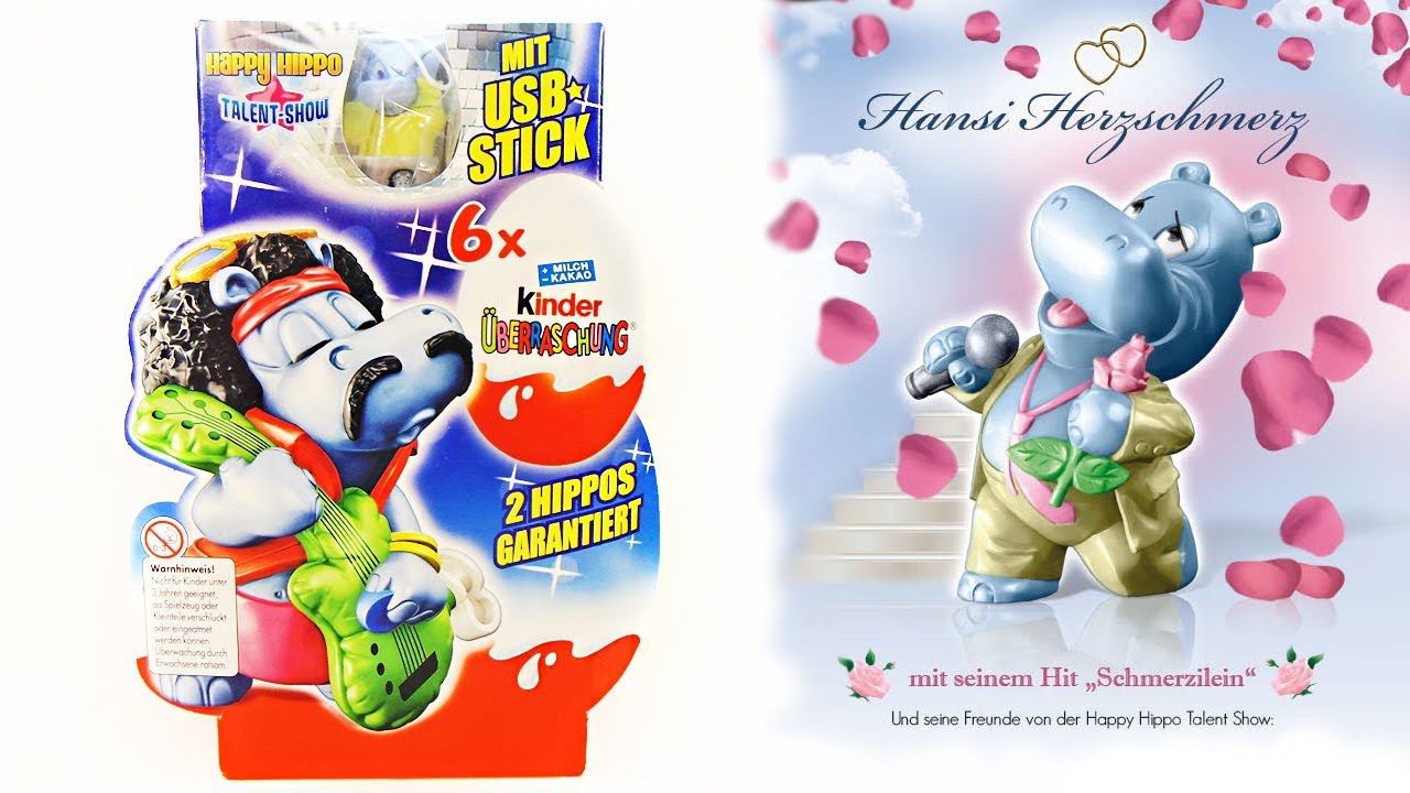 Раритетные КИНДЕР СЮРПРИЗЫ #36 Бегемотики Шоу талантов Happy Hippo Kinder Surprise Eggs Unboxing