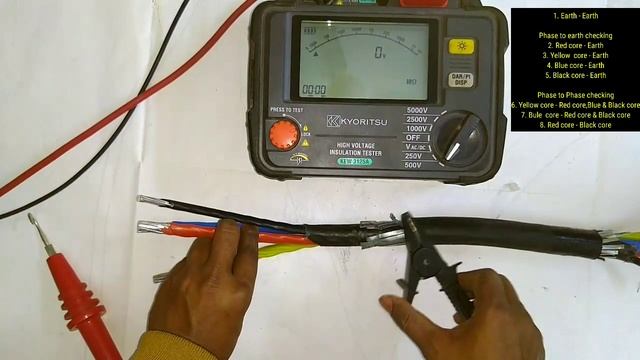 How To Check IR Value Of  LT Cable By Megger. LT Cable Megger Value