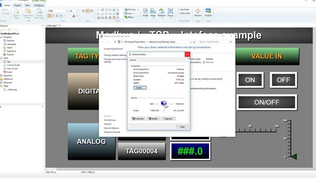 Freeware HMI/SCADA program WebN Server 2.0 - Modbus/TCP test смотреть онлайн