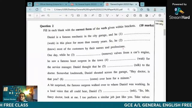 A/L General English | Past Paper Discussion | A/L 2022 смотреть онлайн