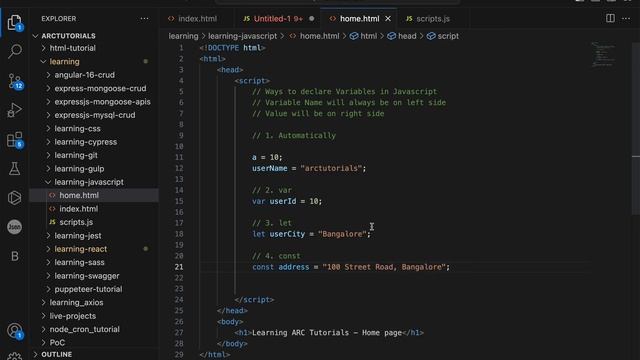 JavaScript Tutorial for Beginners Ep6 - Variables смотреть онлайн
