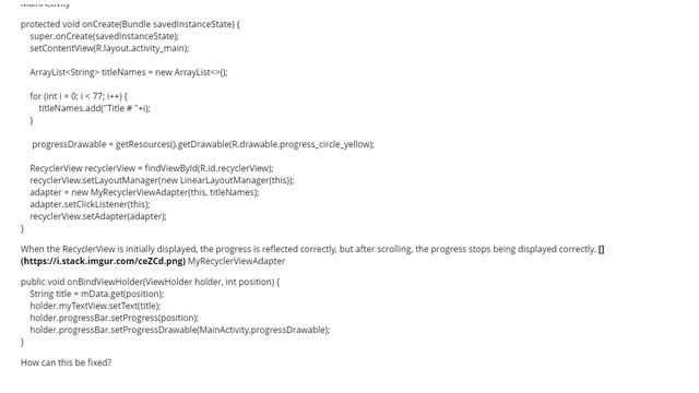 Why does RecyclerView not reflect progress in circle ProgressBar correctly after... (1 answer) смотреть онлайн