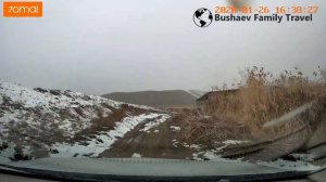 Горячий источник Узбекистана в долине Каракультысай и снежная Сюрената