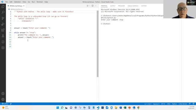 Python While Loop 2 - Unbounded While Loop смотреть онлайн