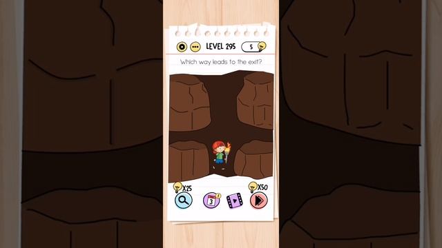 Brain Test Level 295 Which Way leads to exit Walkthrough Solution смотреть онлайн