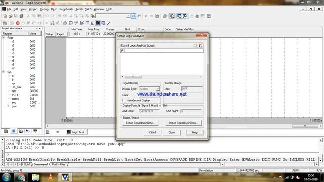 Square wave generation embedded c program in Keil смотреть онлайн
