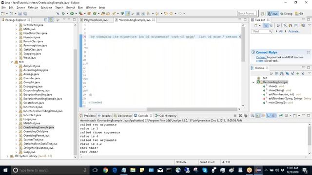 Java Programming - Inheritance+Overriding, Static, Polymorphism+Overloading, Conditional Statements смотреть онлайн