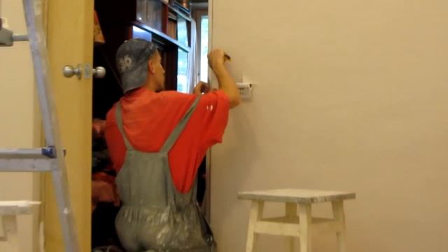 Ремонт в комнате. Светодиодные светильники в коробе. смотреть онлайн