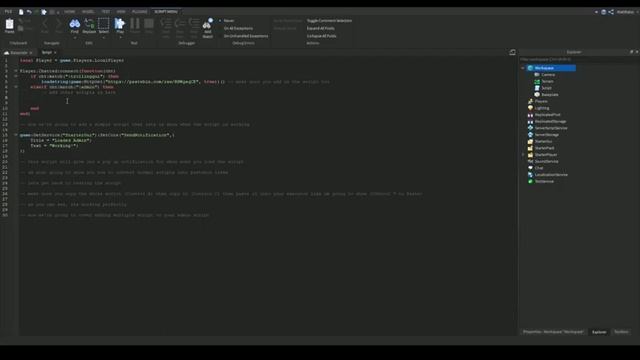 How To Make A ROBLOX Exploit Admin Script [Part1] | ✔️ ROBLOX SCRIPTS ✔️ смотреть онлайн
