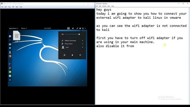 Connect External WiFi in Kali Linux VMWare смотреть онлайн