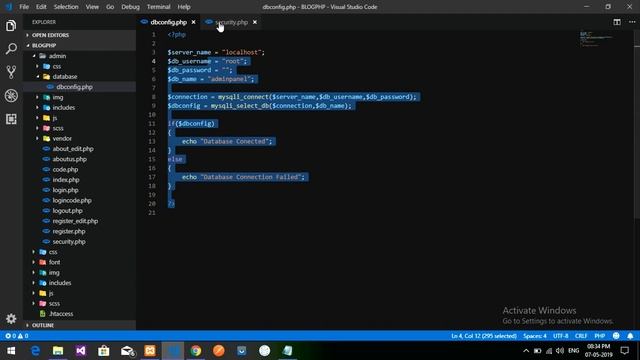 Part 13-Admin Panel(DB-Config): How to give a Secure DATABASE Connection in Php смотреть онлайн