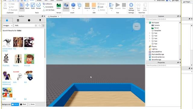 How to make a sandbox |Roblox studio| смотреть онлайн