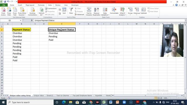 Extract unique values in excel through Array formula | Hindi | смотреть онлайн