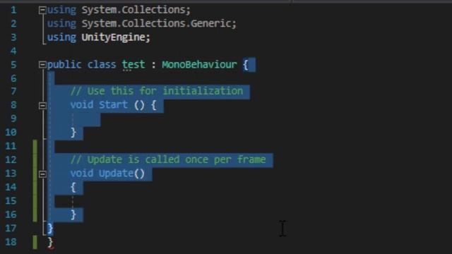 Assets/script.cs(18,0): error CS1525: Unexpected symbol `}' problem solved смотреть онлайн