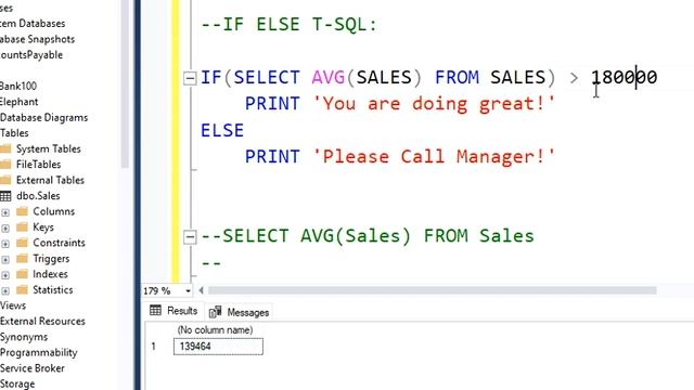 IF Else in TSQL смотреть онлайн