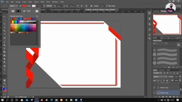 CARA MENDESAIN SERTIFIKAT YANG MENARIK Photoshop CS6 смотреть онлайн