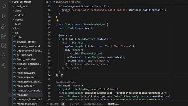 Flutter firebase Push Notification Message Handling Part 2 смотреть онлайн