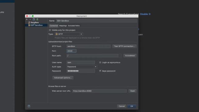 PhpStorm Deployment Dialog box config FEB 2017 смотреть онлайн