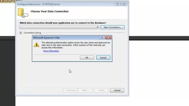 Making Data Connectionbetween Expression Web 4 and SQL Server смотреть онлайн