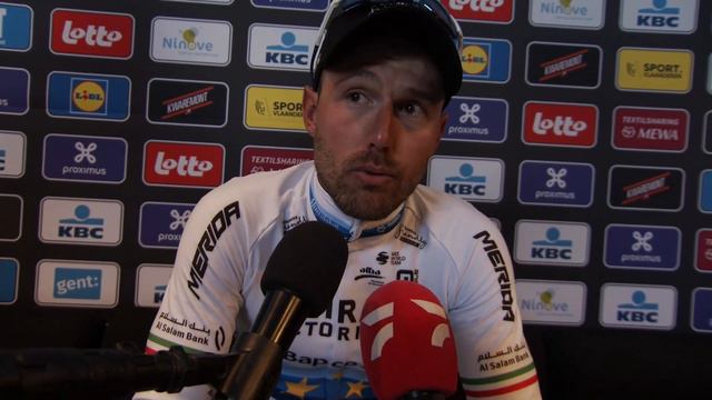 Sonny Colbrelli - Interview at the finish - Omloop Het Nieuwsblad 2022 смотреть онлайн