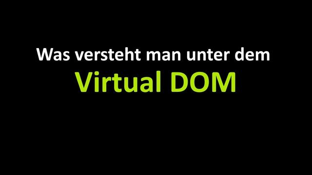 Was versteht man unter dem Virtual DOM? смотреть онлайн