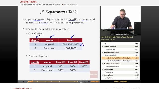 PHP with MySQL: Linking Tables смотреть онлайн