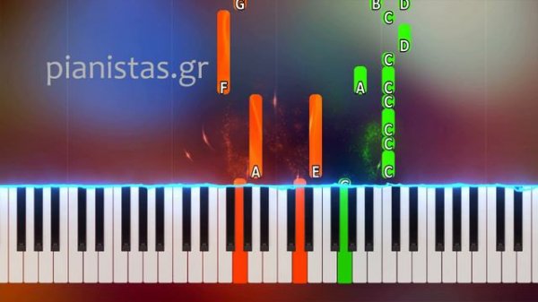 Hallelujah (L. Cohen) Easy Piano Tutorial (Synthesia) Online Piano lessons: www.Pianistas.gr