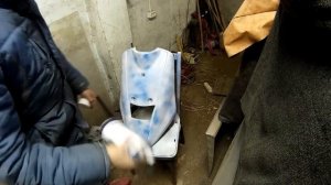 Yamaha Jog Часть 2 Покраска пластика скутера из балоньчика ( Как красить платик )