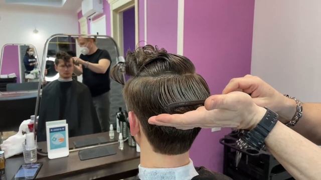Мужская удлиненная стрижка. Запись прямого эфира, без монтажа. смотреть онлайн