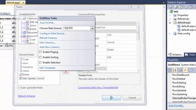 ASP - GRIDVIEW UPDATE & DELETE смотреть онлайн