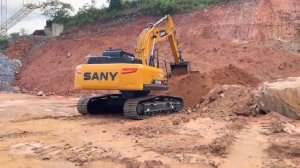 Гусеничный экскаватор SANY SY245H в работе