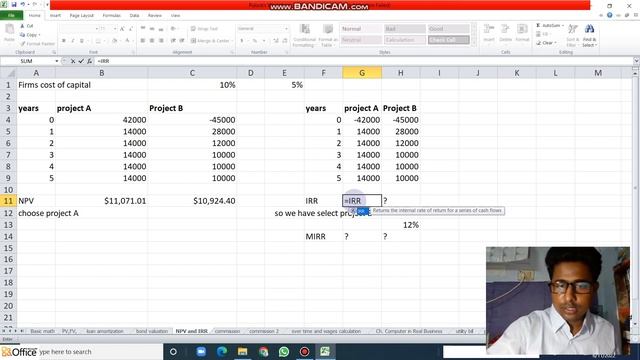 NPV IRR MIRR in Excel смотреть онлайн