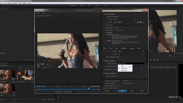 Настройки экспорта видео из Premiere Pro смотреть онлайн