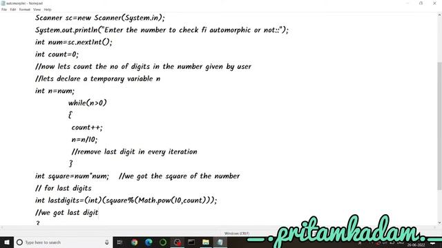Java Program to check for Automorphic Number смотреть онлайн