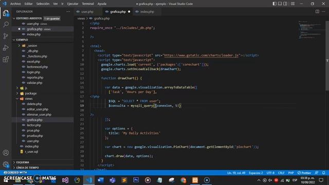 17. Sistema CRUD - Usando Gráficos con Google Charts, Php y MySQL смотреть онлайн