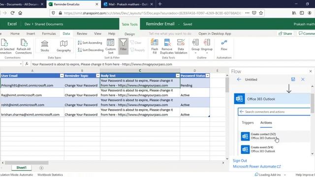 Power Automate - How to Send Email From Excel Online | Excel to Email Using Power Automate смотреть онлайн