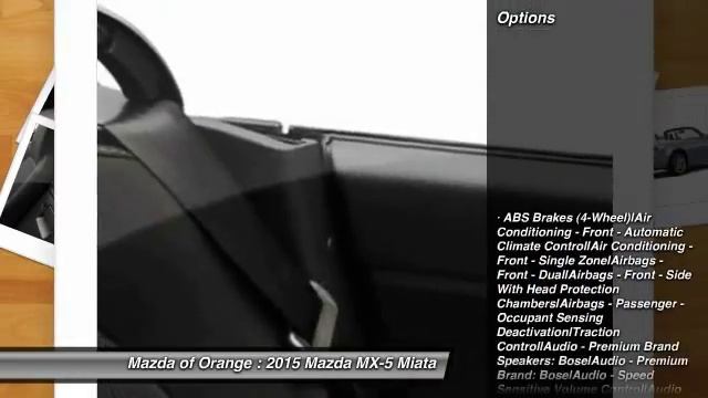 2015 Mazda MX-5 Miata Orange CA 150227 смотреть онлайн
