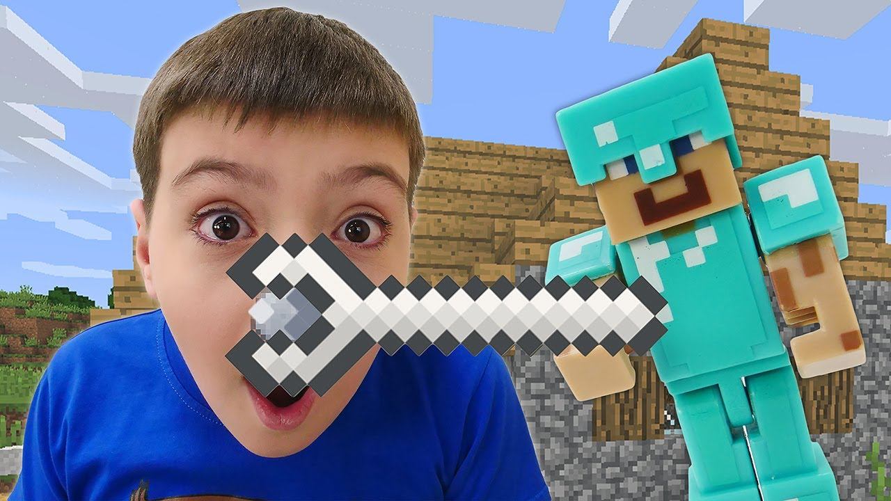 Стив Майнкрафт Лего стал Мастером? Исследуем шахту в игре Minecraft! Видео обзор Майнкрафт смотреть онлайн