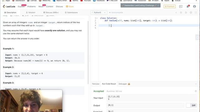 LeetCode Problem 1: Two Sum (Python Solution) смотреть онлайн