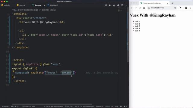 03 | Vuex Mastery | mapping state in component by mapState смотреть онлайн