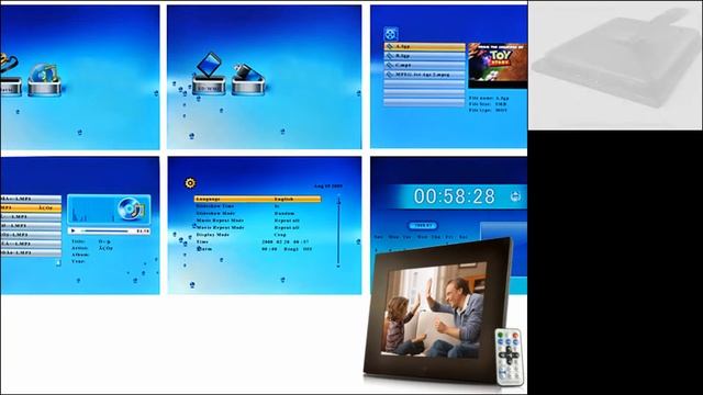 12 Inch Digital Photo Frame Remote Media Player смотреть онлайн