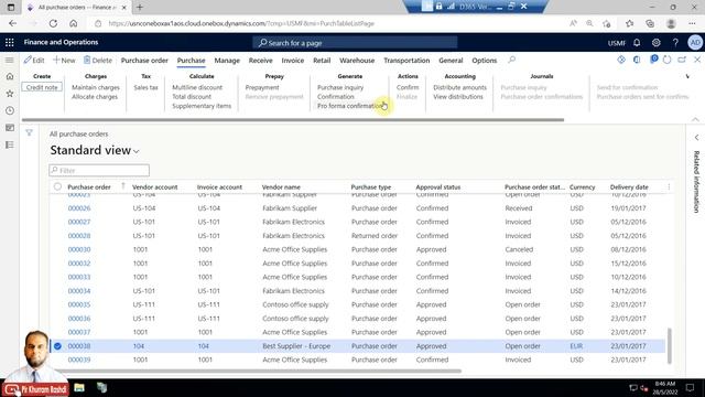 How to post vendor invoices in batch in D365 Finance смотреть онлайн