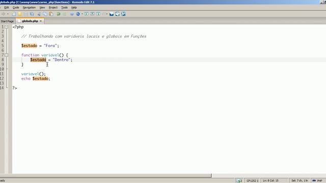 Curso PHP - Variável Global - Funções - Function - Global смотреть онлайн