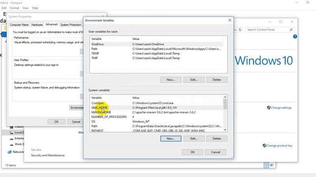How to Config JAVA_HOME environment variable in Windows 10 смотреть онлайн