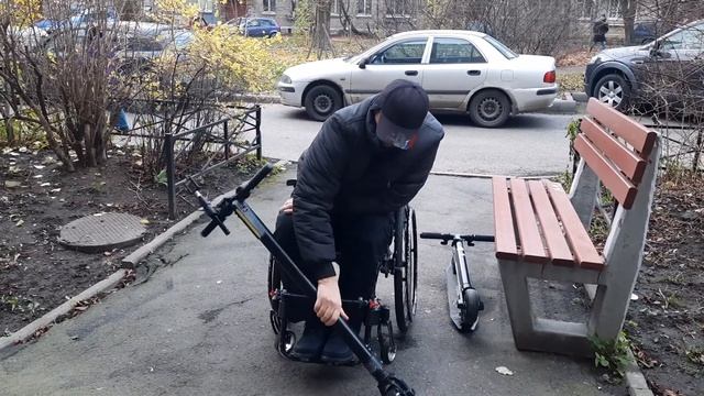 Электро-приставка для инвалидной коляски. смотреть онлайн