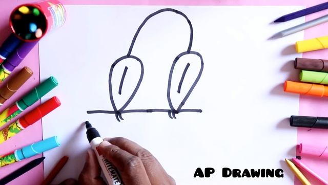 Easy Drawing ! How number 22 turns into Love Parrot - step by step doodle art смотреть онлайн