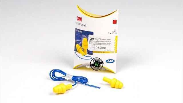 Противошумные вкладыши (Беруши) со шнурком 3М™ E-A-R™ Ultrafit (UF-01-000) смотреть онлайн