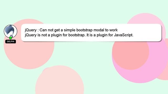 jQuery : Can not get a simple bootstrap modal to work смотреть онлайн