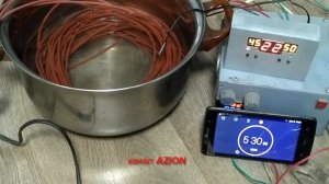 нагрев водыкарбоновым кабелем в воде